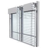 Ārējās metāla žalūzijas ar statņiem